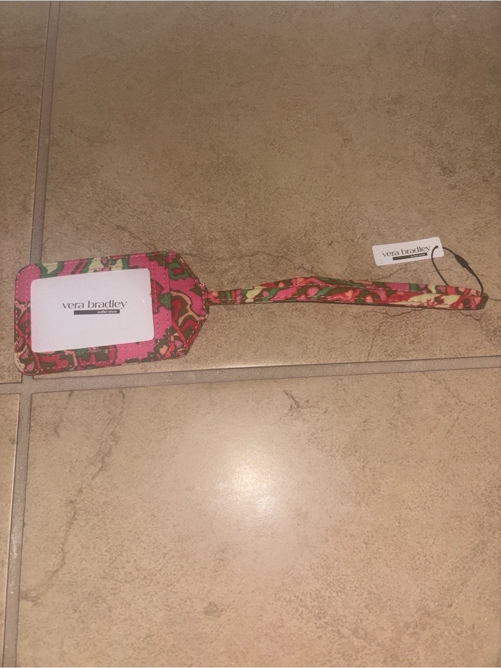 Vera Bradley Pink Floral Luggage Tag - Picture 6 of 6